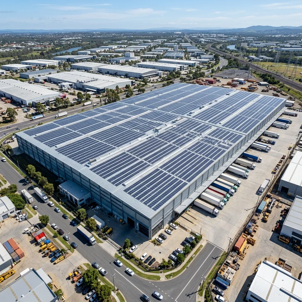 หลังคาโรงงานและคลังสินค้าขนาดใหญ่ติดตั้งแผงโซล่าเซลล์รุ่น 30kW-50kW